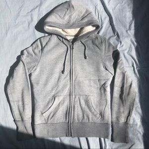 Fuzzy Lined Full Zip Hoodie